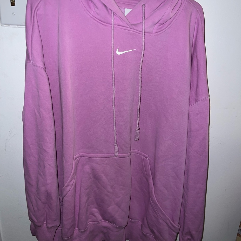 Nike Lavender oversized Hoodie with Logo